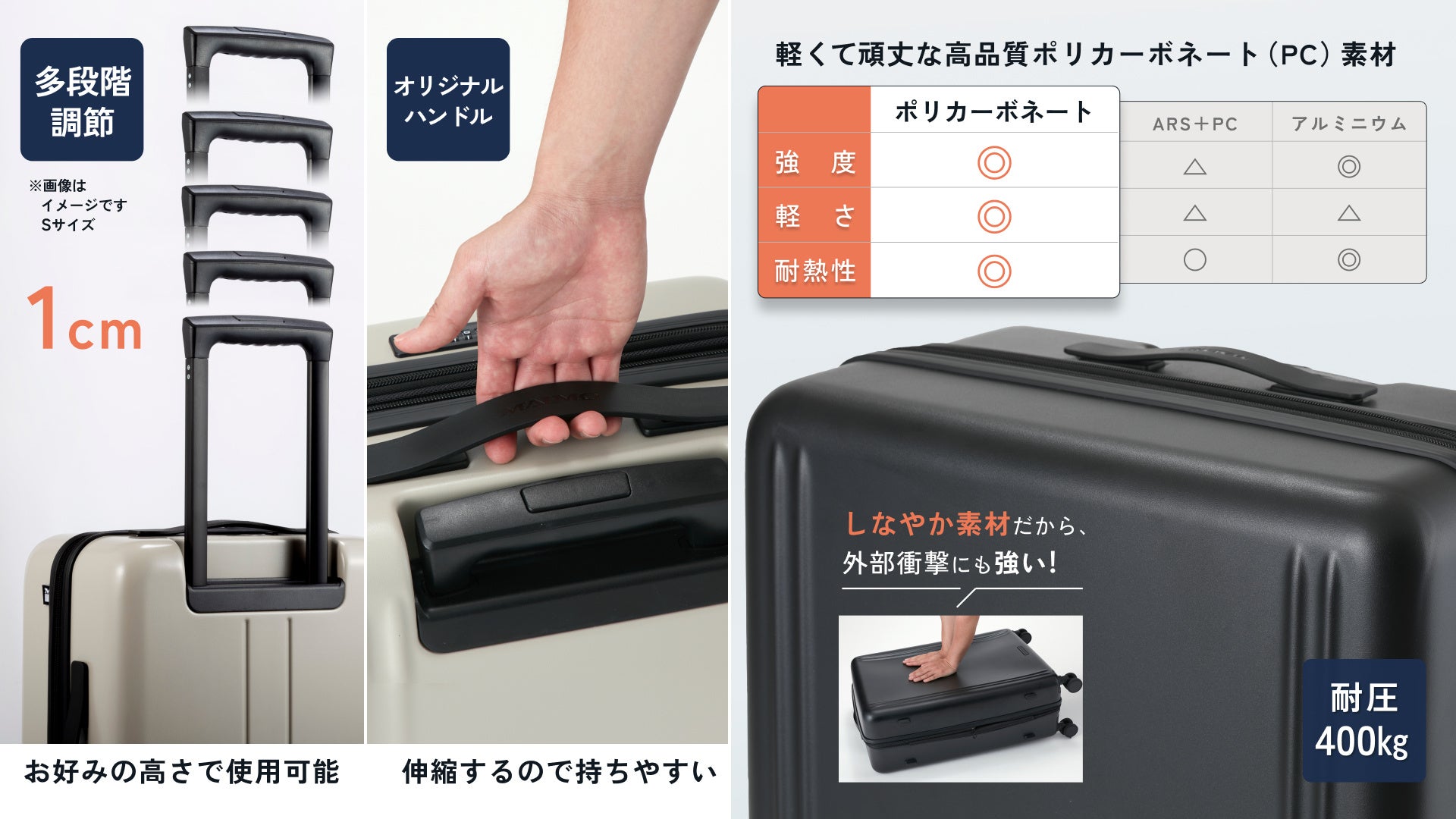 【未使用品】MAIMO スーツケース L 拡張機能 大容量 約90~約116L MAIMO スーツケース Lサイズ 拡張機能 90L〜116L 日本企業