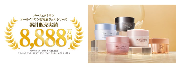 パーフェクトワン オールインワン美容液ジェルシリーズ 累計販売実績 パーフェクトワン オールインワン美容液ジェルシリーズ 累計販売実績