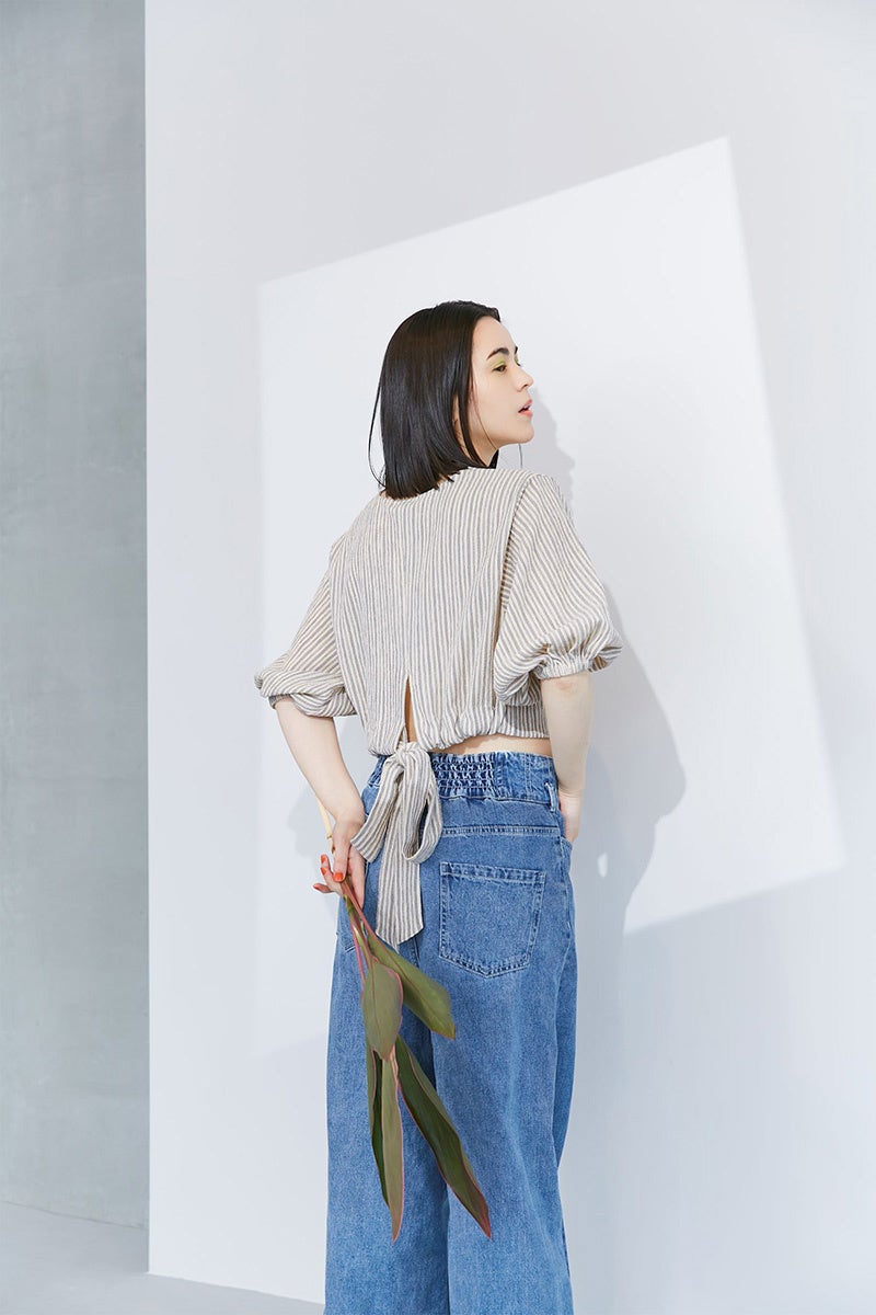 Green Parks グリーンパークス◆大人カジュアル 切替ロングフレアスカート/ベージュF