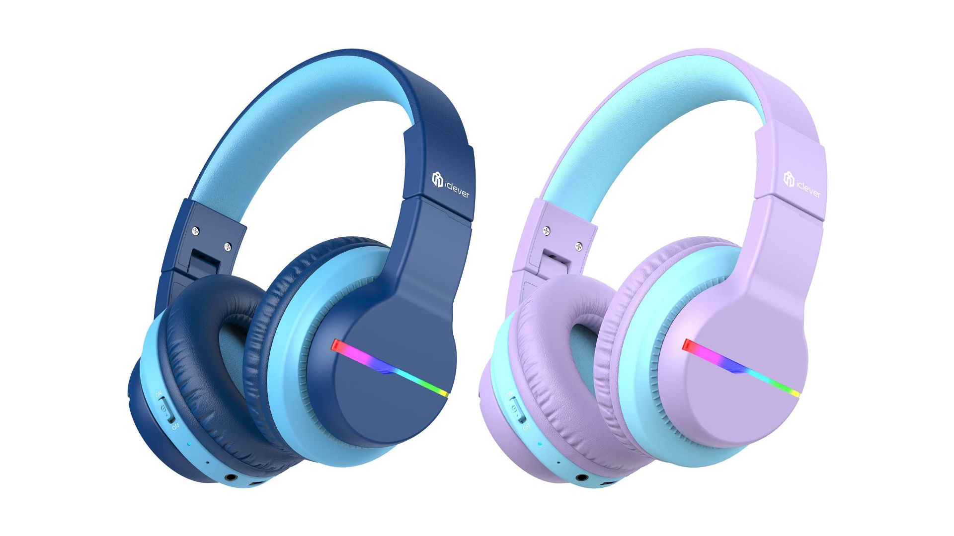 iClever】カラフルなLEDライト搭載、マイク内蔵型子ども向けBluetooth