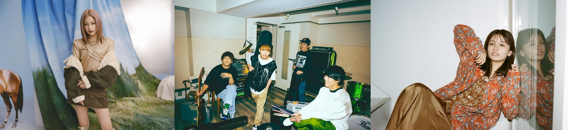 コメントゲストとして登場する(写真左から)「lol-エルオーエル- hibiki」「04 Limited Sazabys」「足立佳奈」