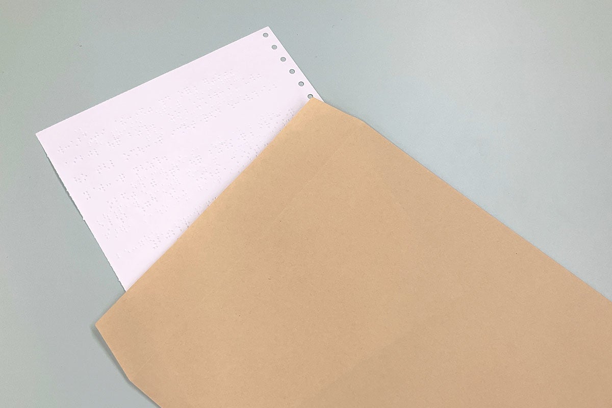 メディア各社にお送りした点字プレスリリース