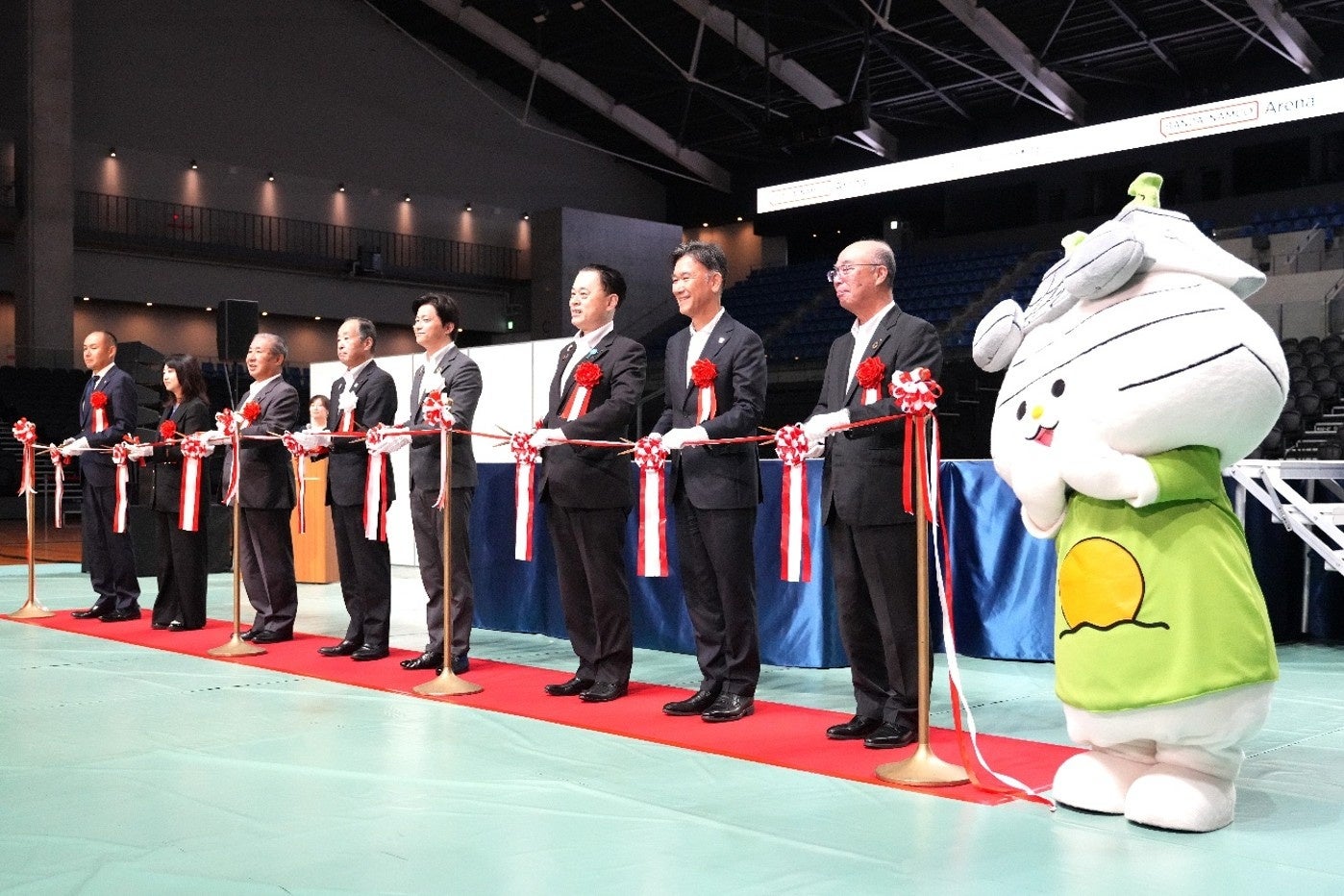 松江市総合体育館改修整備管理運営事業（DBO方式）バンダイナムコアリーナ松江（松江市総合体育館）リニューアルオープンセレモニー開催