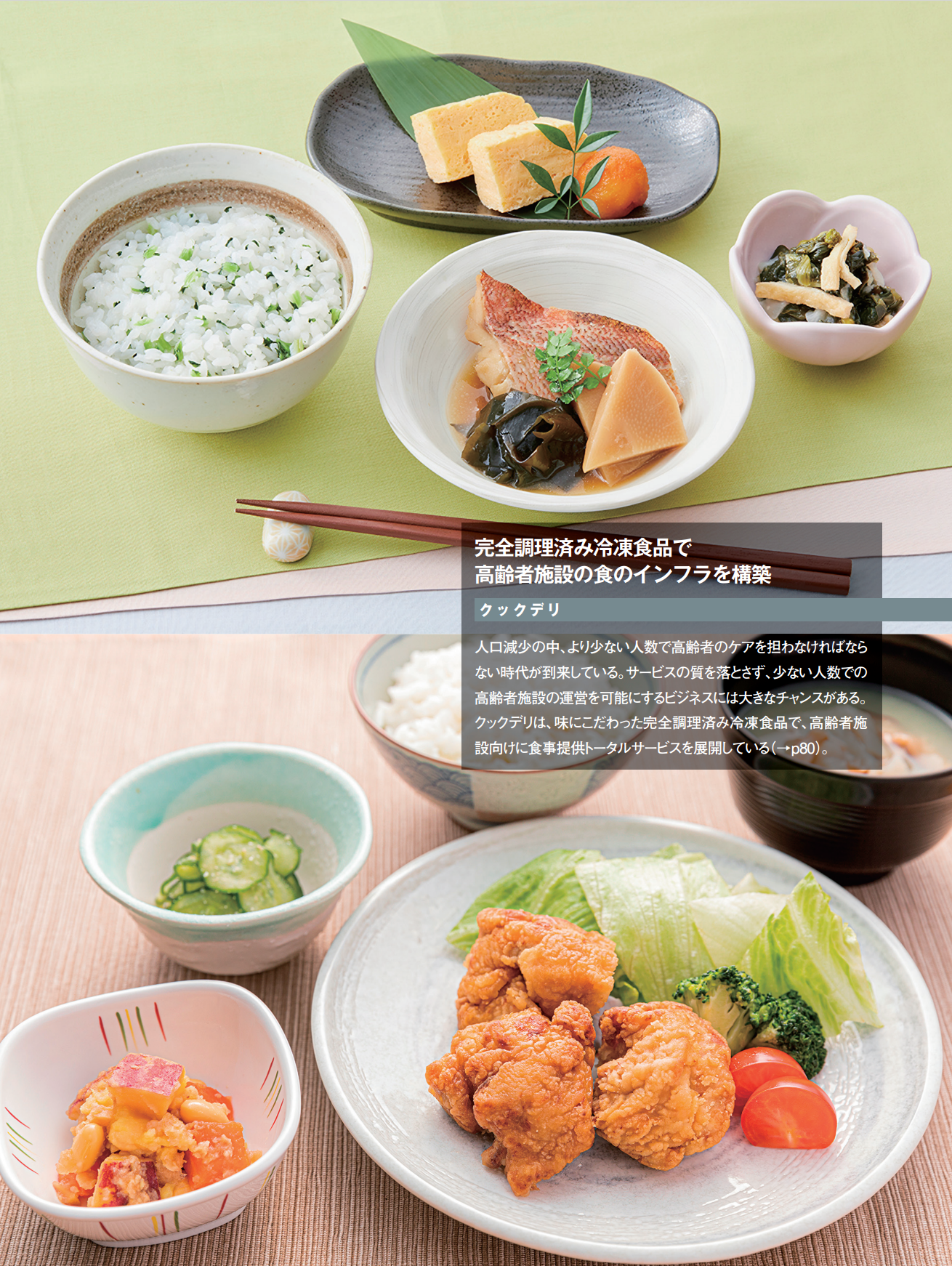 クックデリ 完全調理済み冷凍食品で高齢者施設の食のインフラを構築