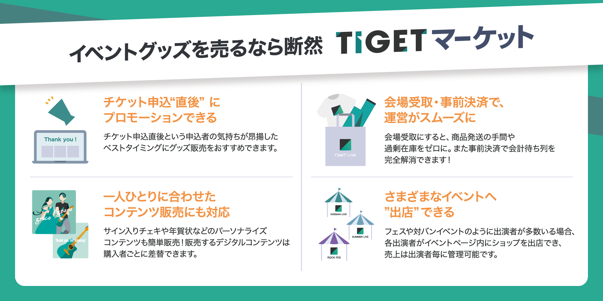 TIGET マーケットの特長