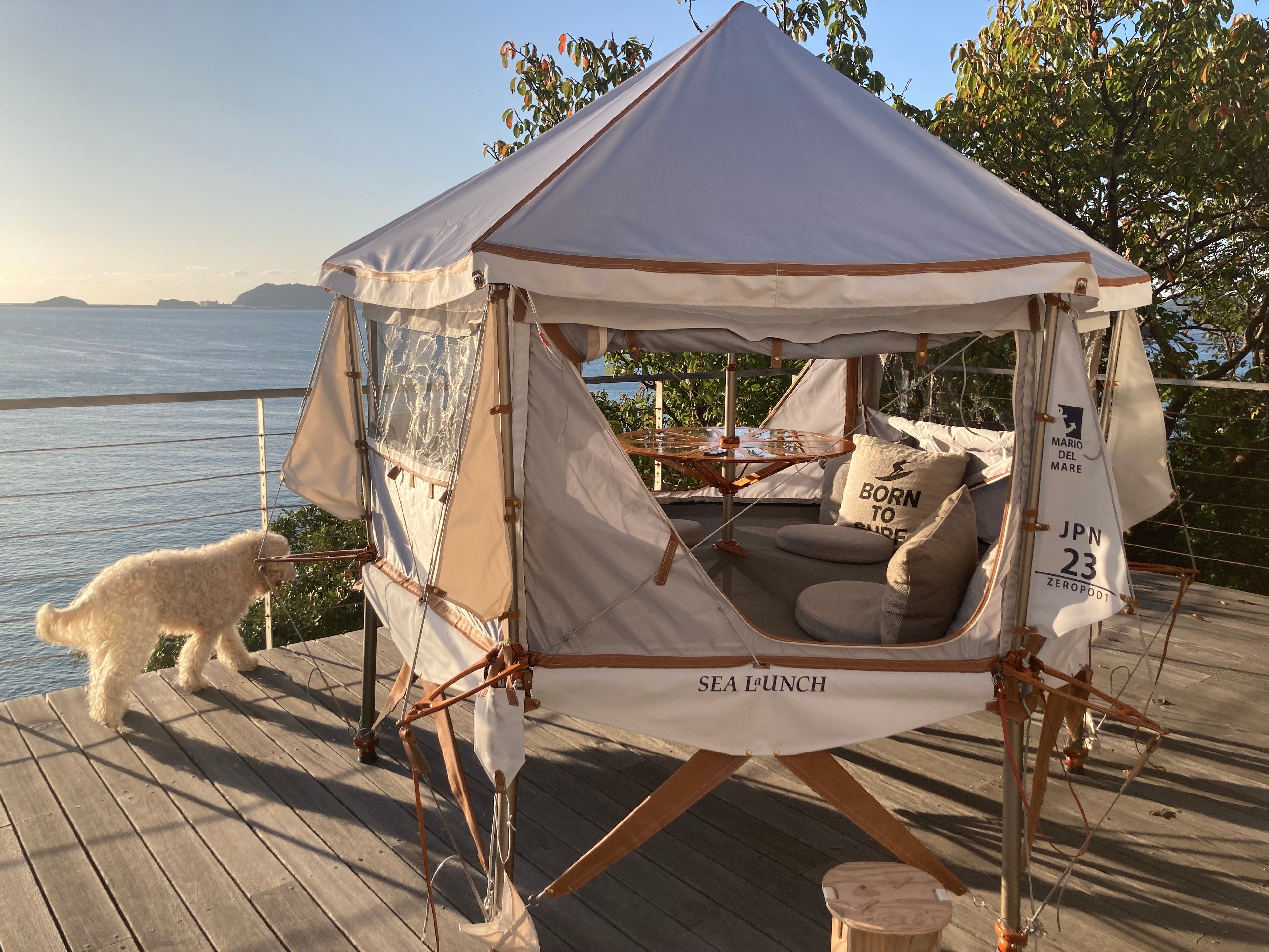 テラスでリビング