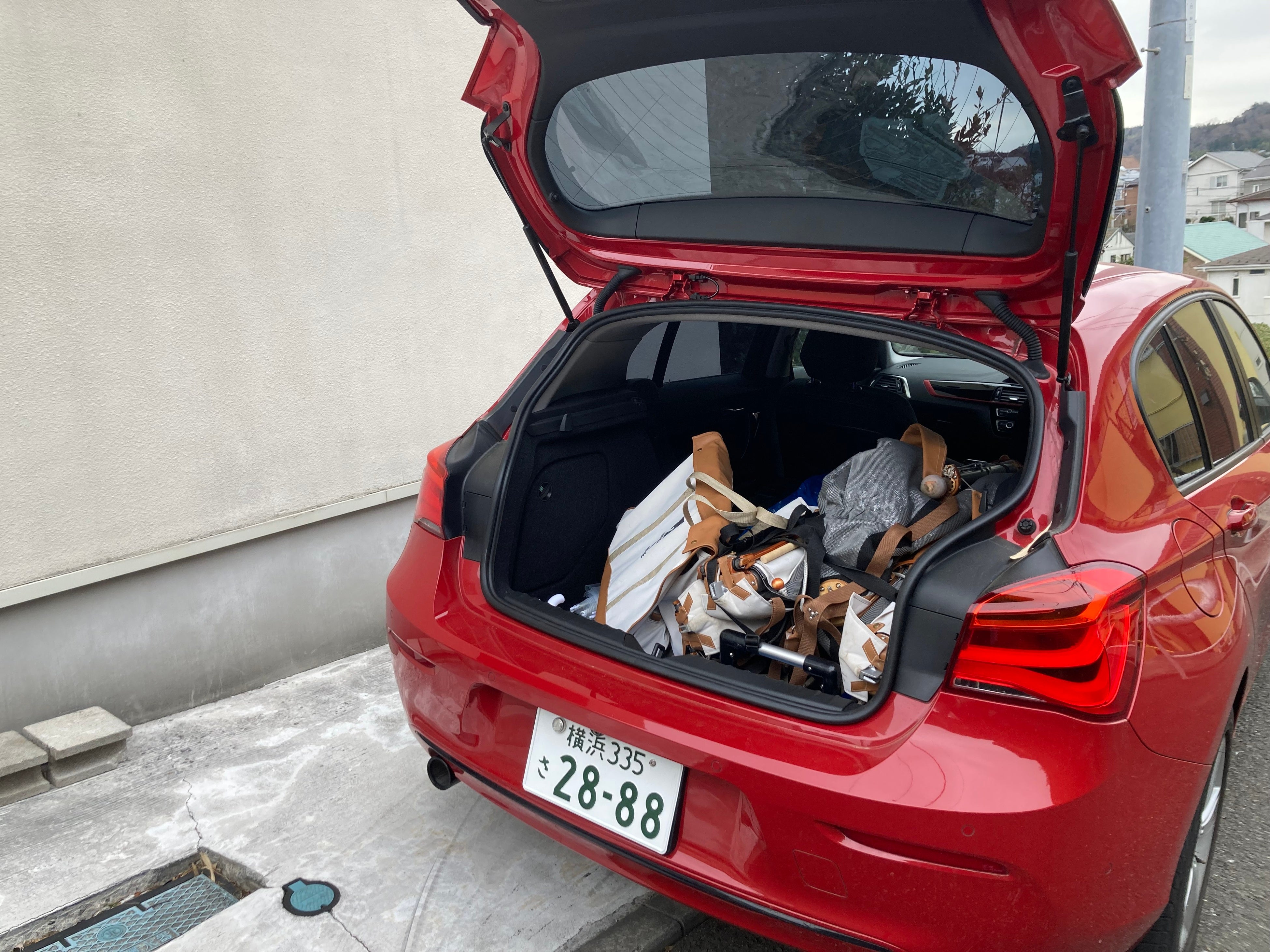 トランクに積んで