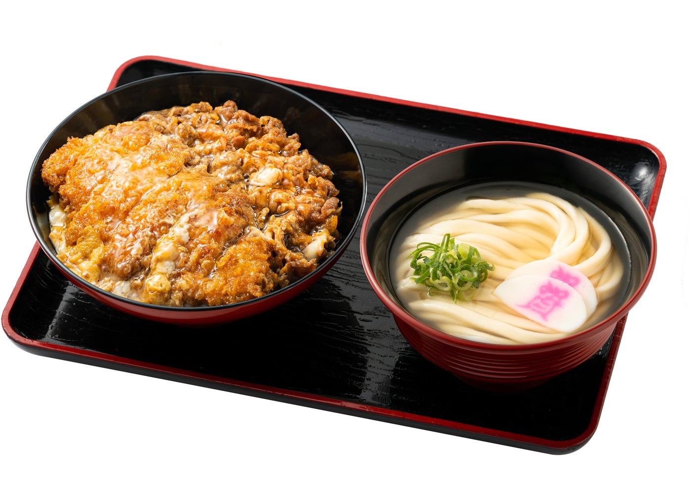 ■牛・カツとじ丼 ミニうどん付：1,020円（税込）