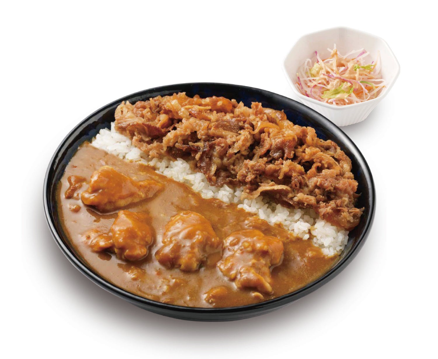 牛・ゴロゴロチキンカレー（サラダセット）1,270円（税込）