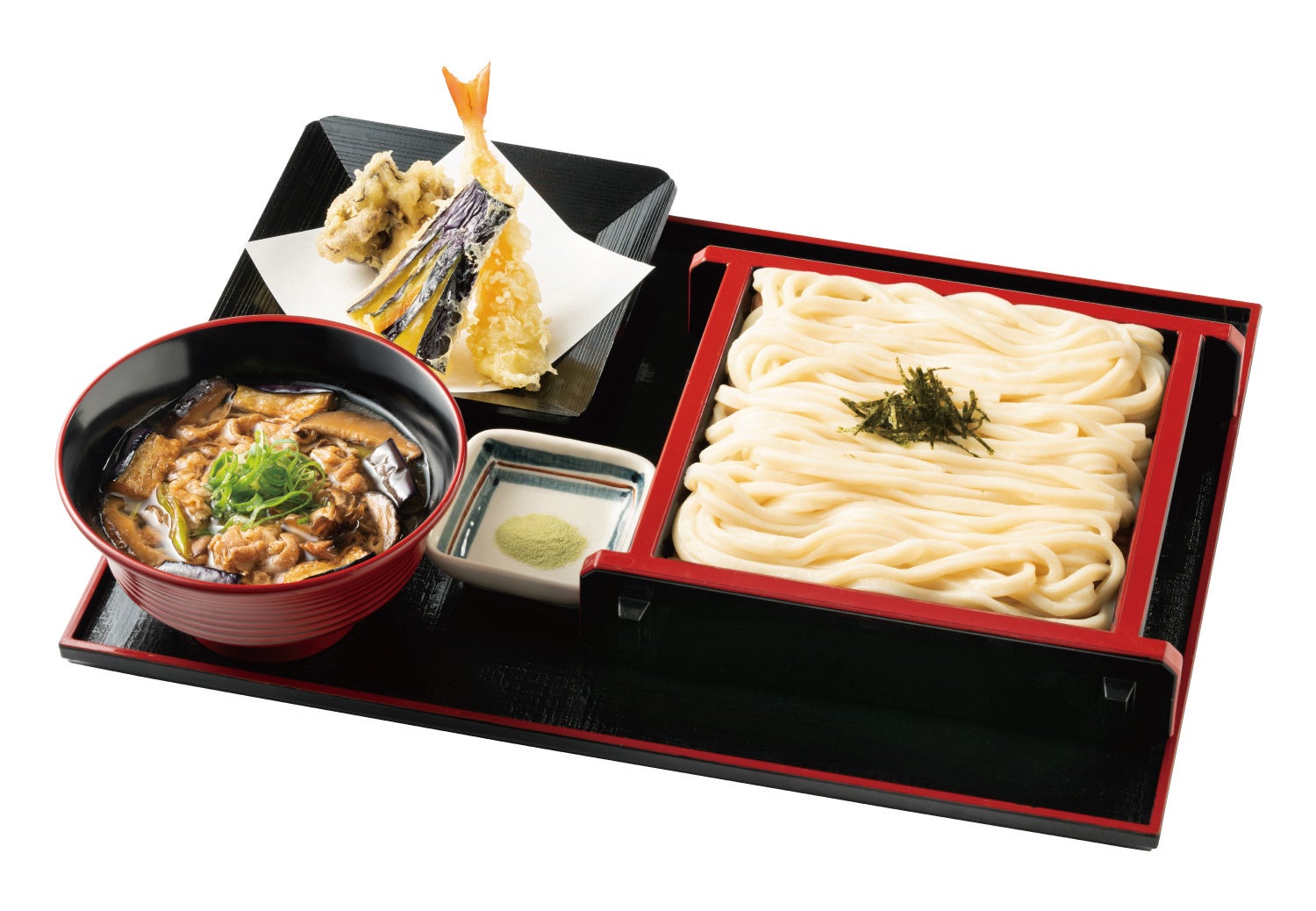 黒豚つけうどんミニ秋天ぷらセット：1,030円（税込）