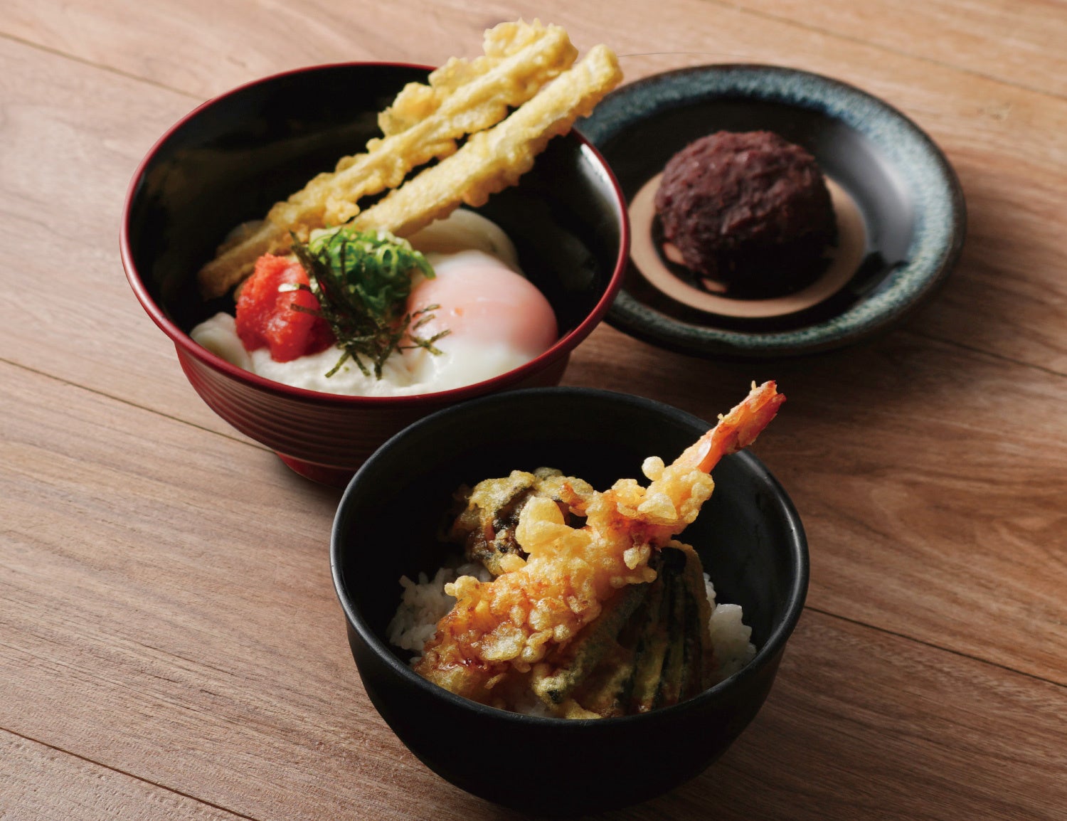 秋野菜の天ぷらを使用したミニ天丼も！期間限定のしあわせセット！