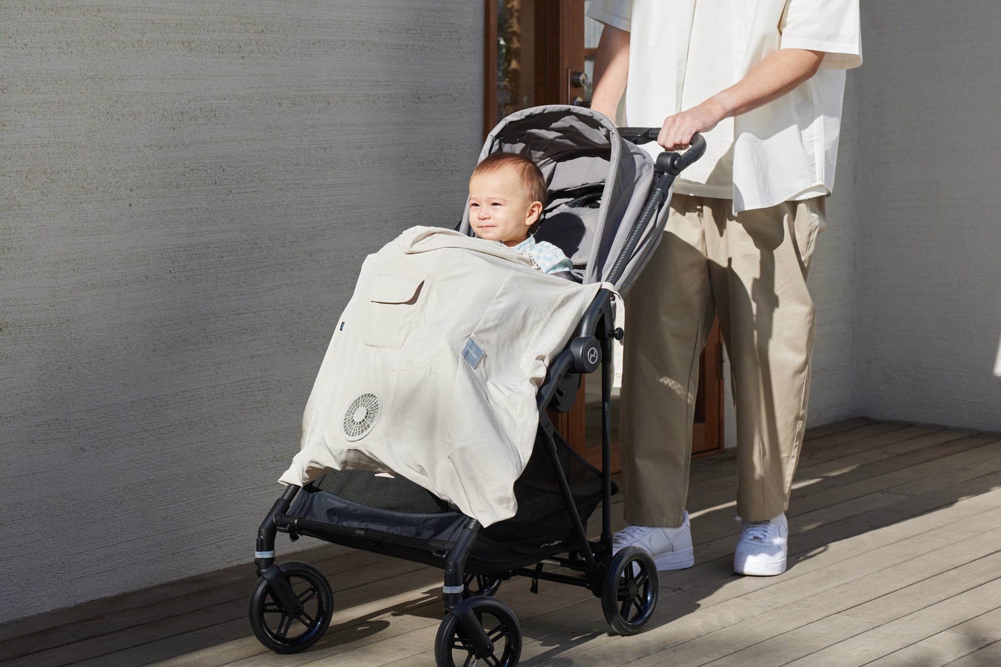 BabyHopper 空調ベビーケープ 2025年モデル ライトモス 猛暑の救世主!例年人気のBabyHopper「空調ベビーケープ®」が