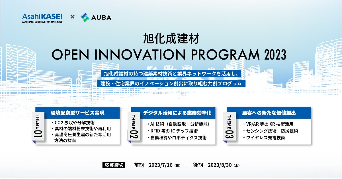 旭化成建材 × AUBA『旭化成建材 OPEN INNOVATION PROGRAM 2023』