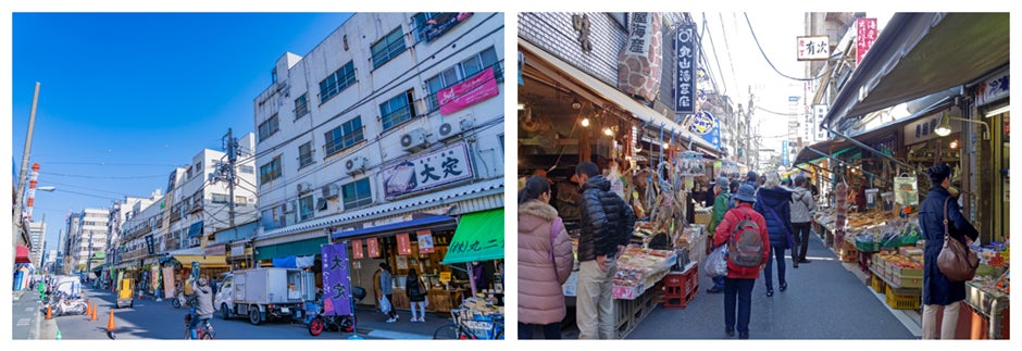 築地場外市場もあるので食べ歩きも楽しめます!