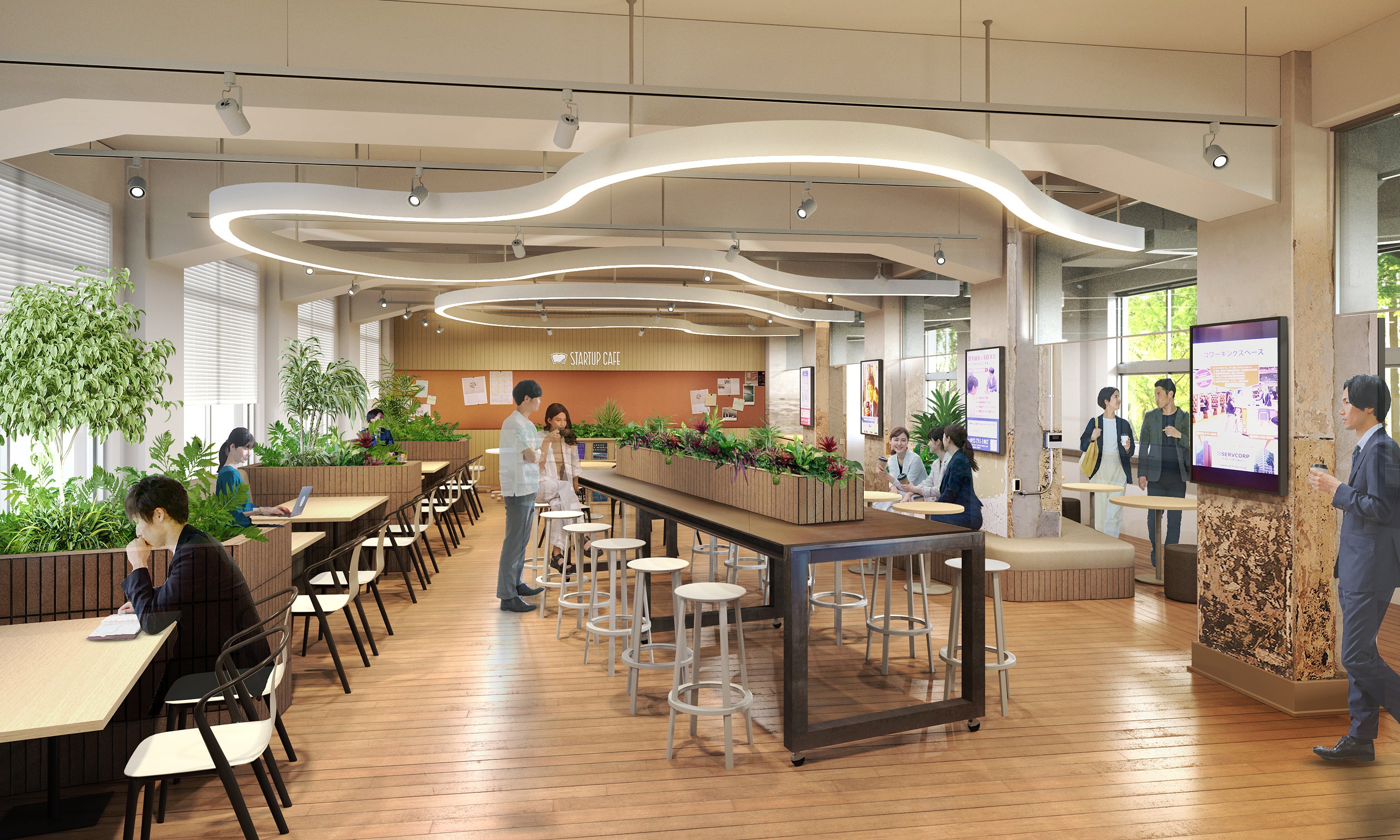 スタートアップカフェ リニューアルイメージ（計画図面のため変更の可能性があります）