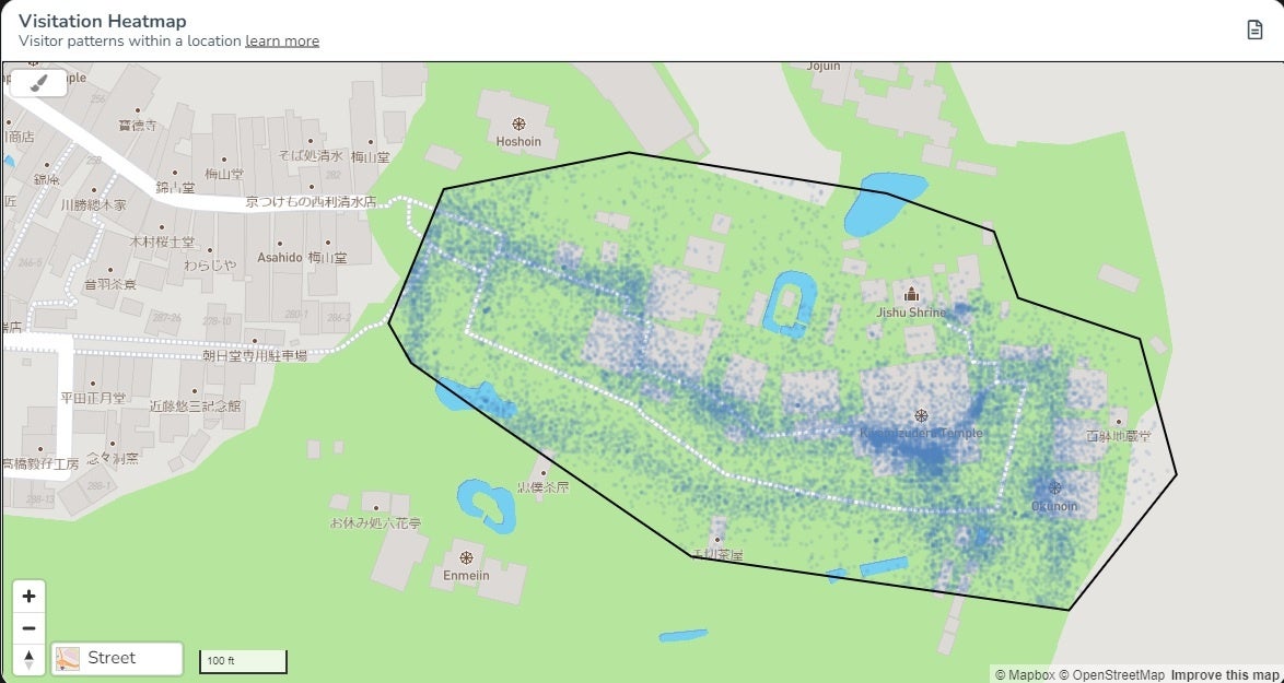 図６：対象となる分析地点をフリーハンドでピンポイントに指定可能