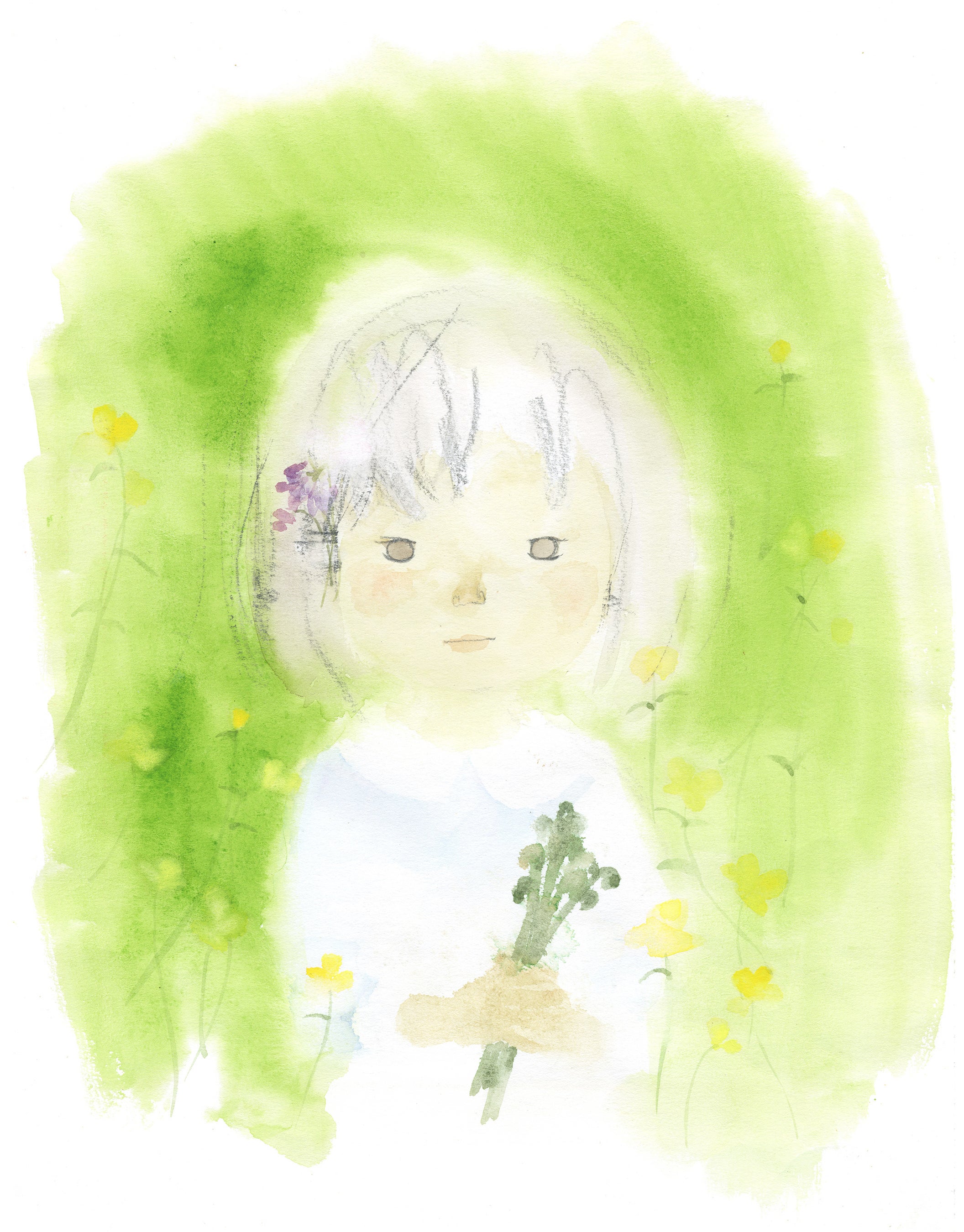 わらびを持つ少女、『あかまんまとうげ』（1972年）　　　　　