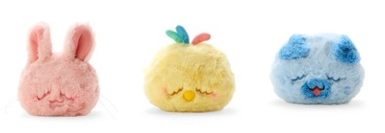 フェイス形ポーチ　(全3種)　各2,420円 さくら、エリカ、こたろう