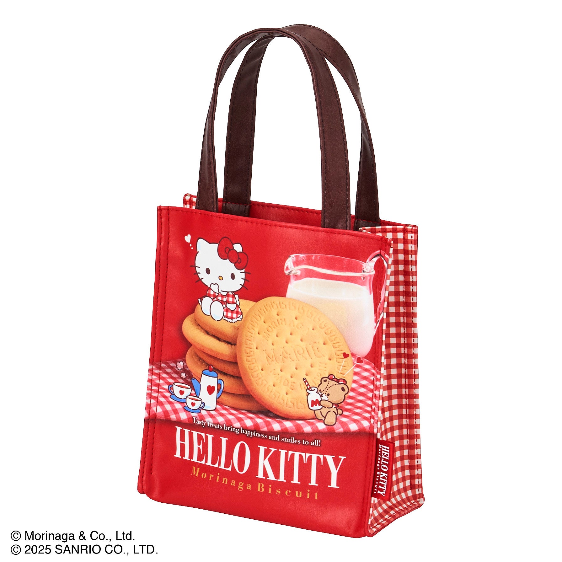 森永ビスケット×サンリオ☆キティ☆てさげバッグ&マスコット☆お菓子なし バレンタインシーズンに向けた、森永製菓の人気商品とサンリオ