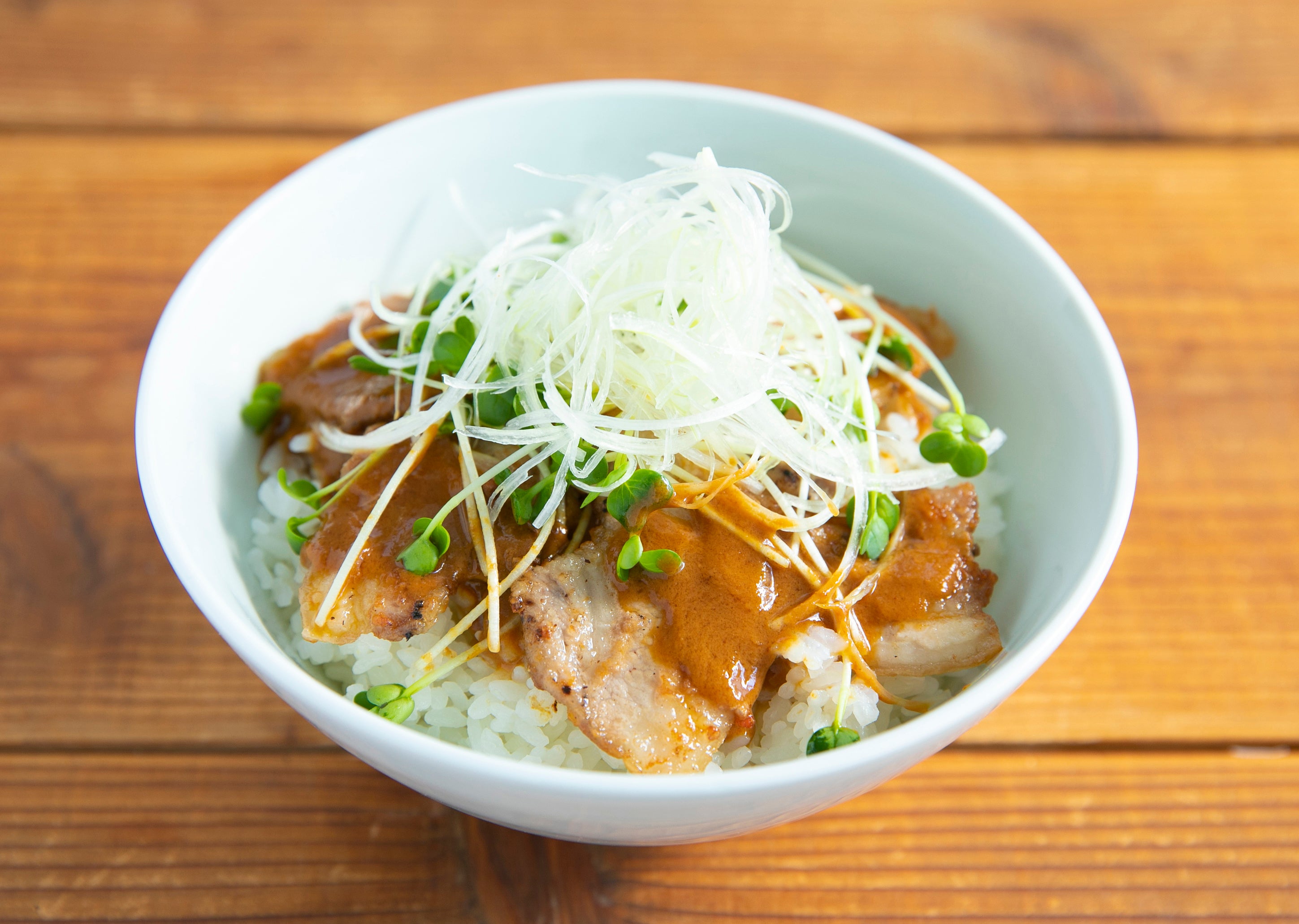 豚バラさっぱり丼