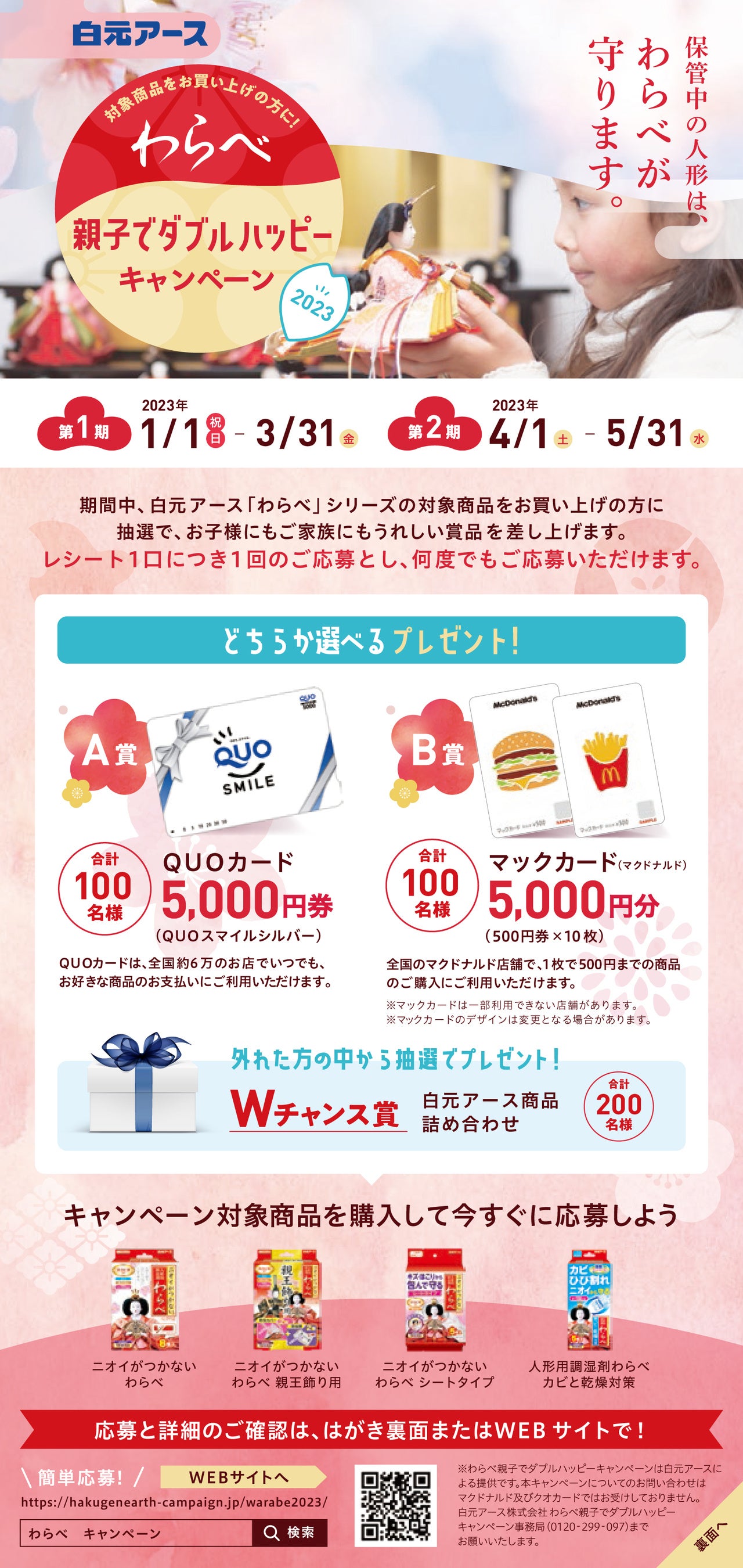 店頭設置の応募はがきデザイン