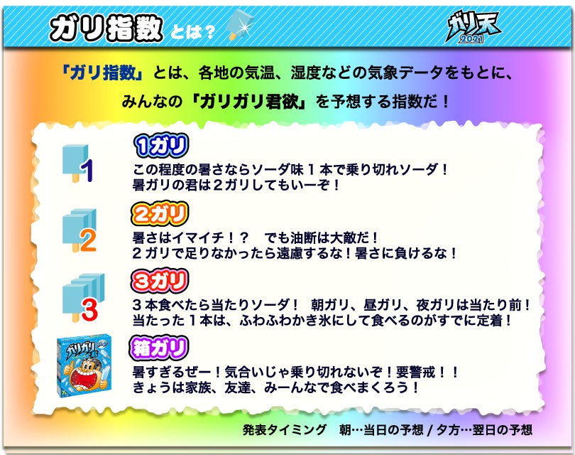 ウェザーマップと赤城乳業 ガリガリ君がお届けする 夏季限定お天気サイト ガリ天 22 をオープン Imagica Groupのプレスリリース ウェザーマップと赤城乳業 ガリガリ君がお届けする 夏季限定お天気サイト ガリ天 22 をオープン Imagica Groupのプレスリリース