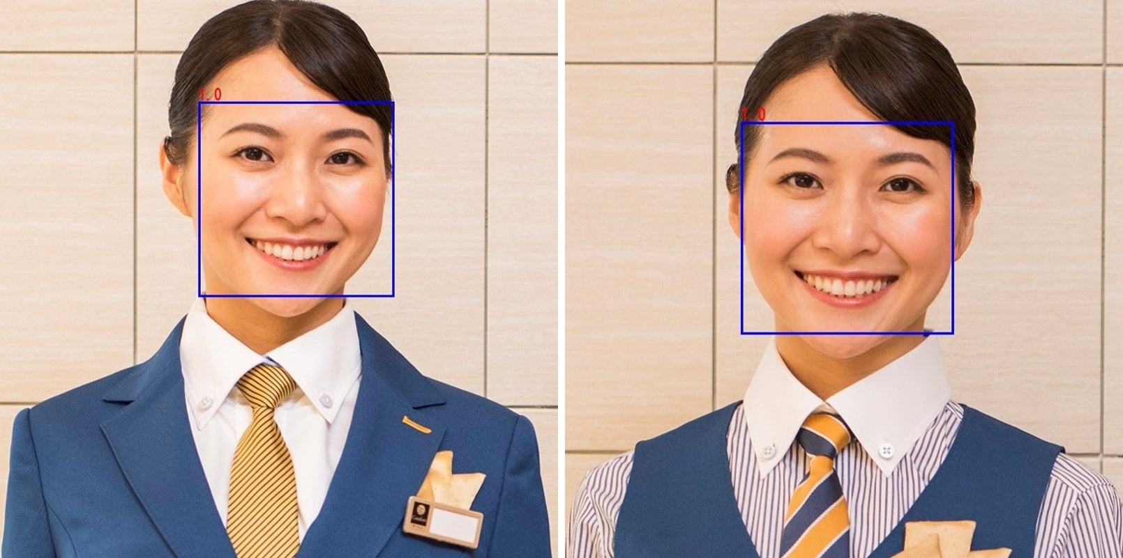 AIによる表情の評価（イメージ）