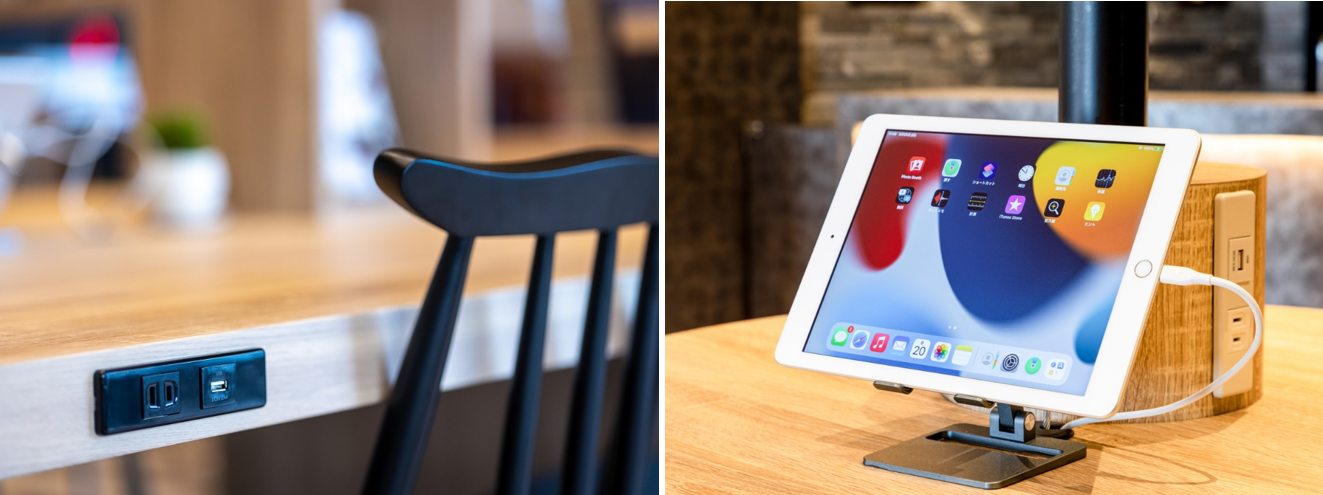 【Wi-Fi&CHARGING】快適なWi-Fi、充電用USBポートも充実　【TABLET】観光地や周辺情報の検索に便利