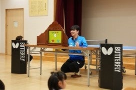 Tリーガー張本美和選手・木村香純選手が香川県三豊市を訪問