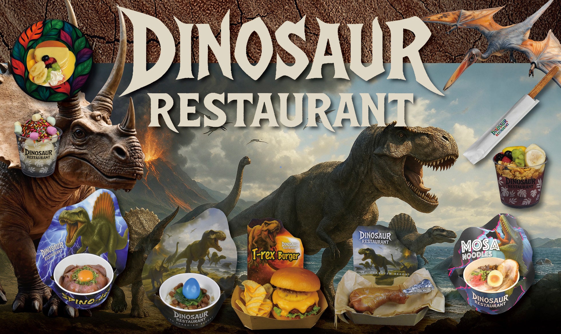 伊豆ぐらんぱる公園に、恐竜が占拠する!?体感型レストラン「DINOSAUR RESTAURANT」(ダイナソー レストラン)が登場!