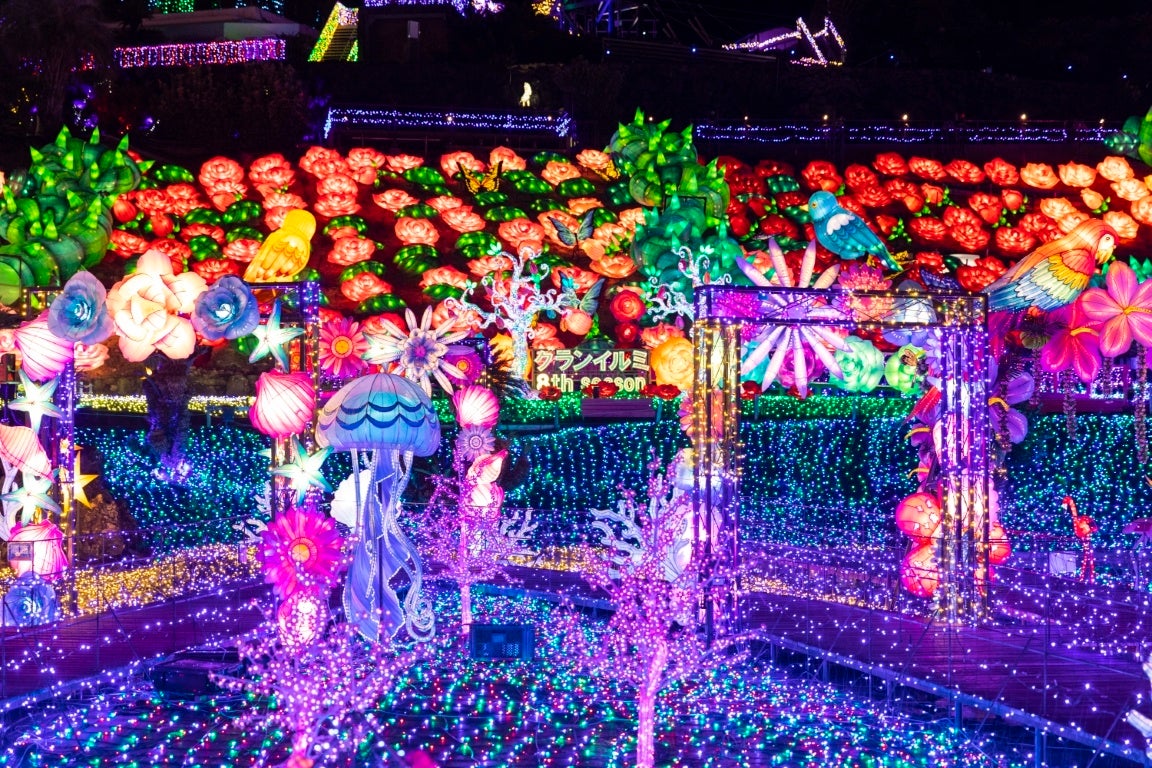 メリーゴーランド型オルゴール 遊園地 豪華絢爛 ライトアップ イルミネーション クリスマス 豪華装飾メリーゴーランド イルミネーション ライト