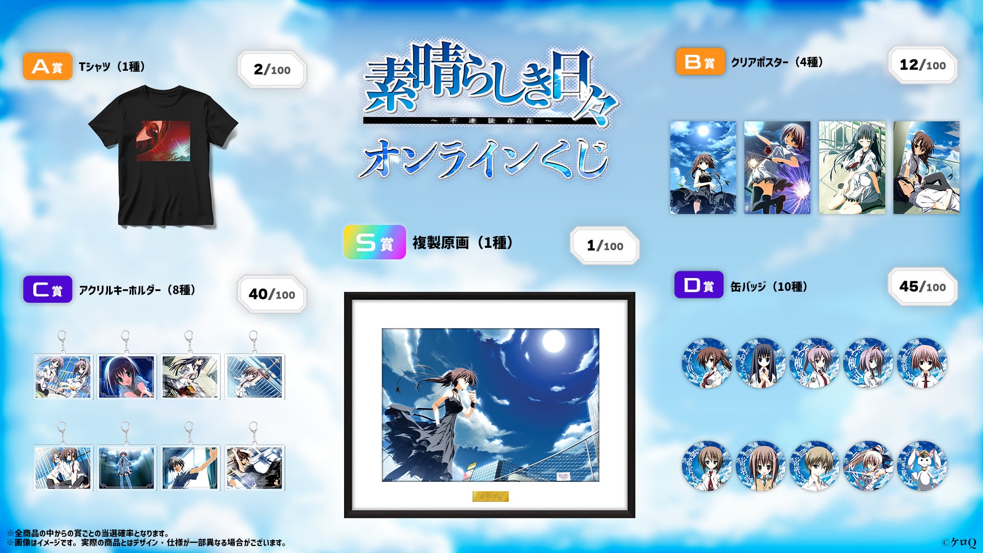 素晴らしき日々 オンラインくじ A.B.C.D賞セット 素晴らしき日々〜不連続存在〜』のグッズを秋葉原のオンライン