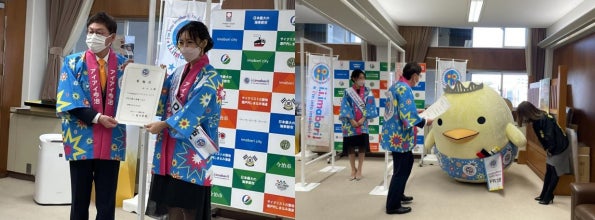 i.i.imabari!Smile Market(アイアイ今治スマイルマーケット)」PR大使就任式の様子