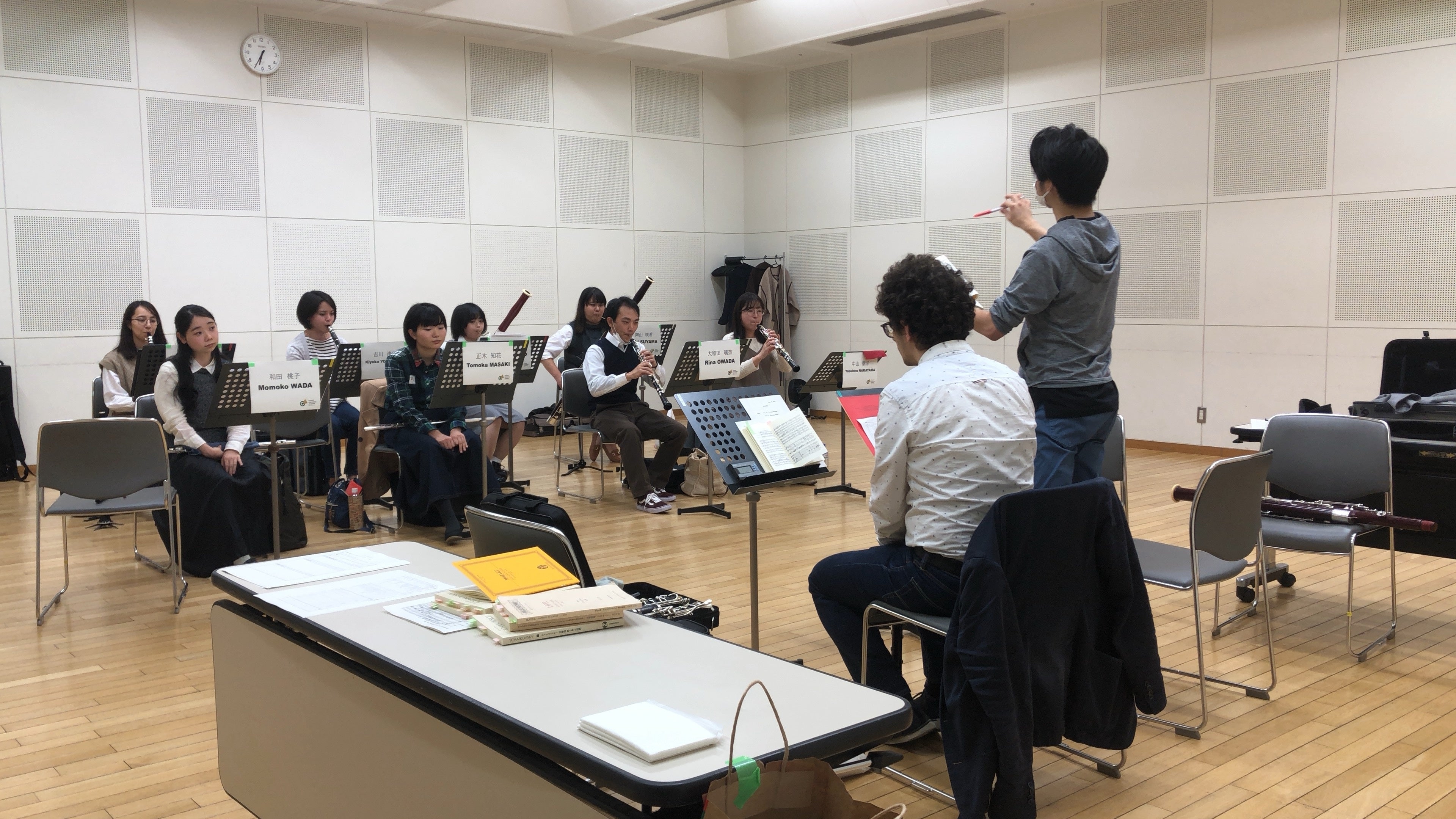木管オーケストラスタディ レッスンの様子