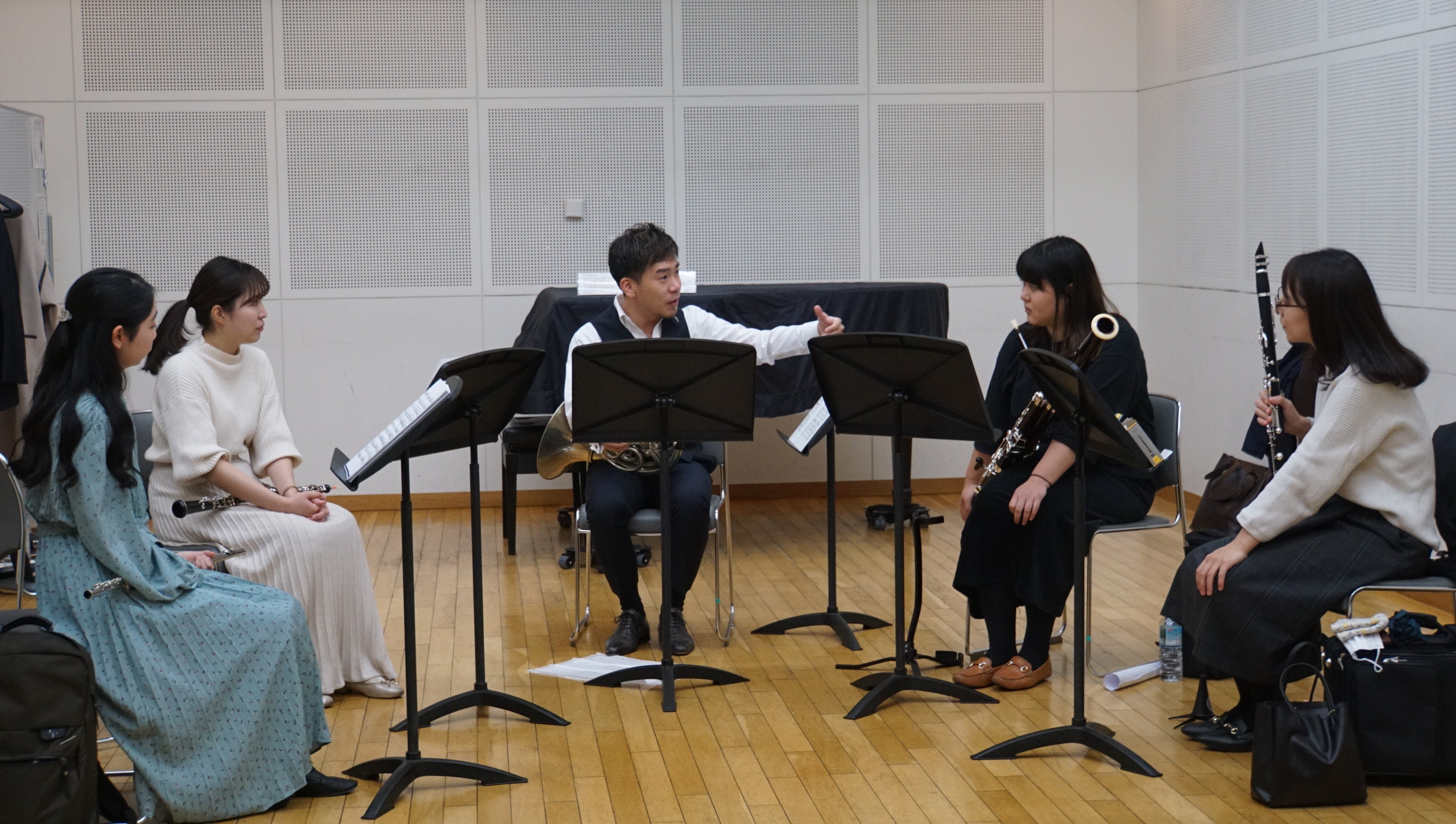 木管五十奏レッスンの様子