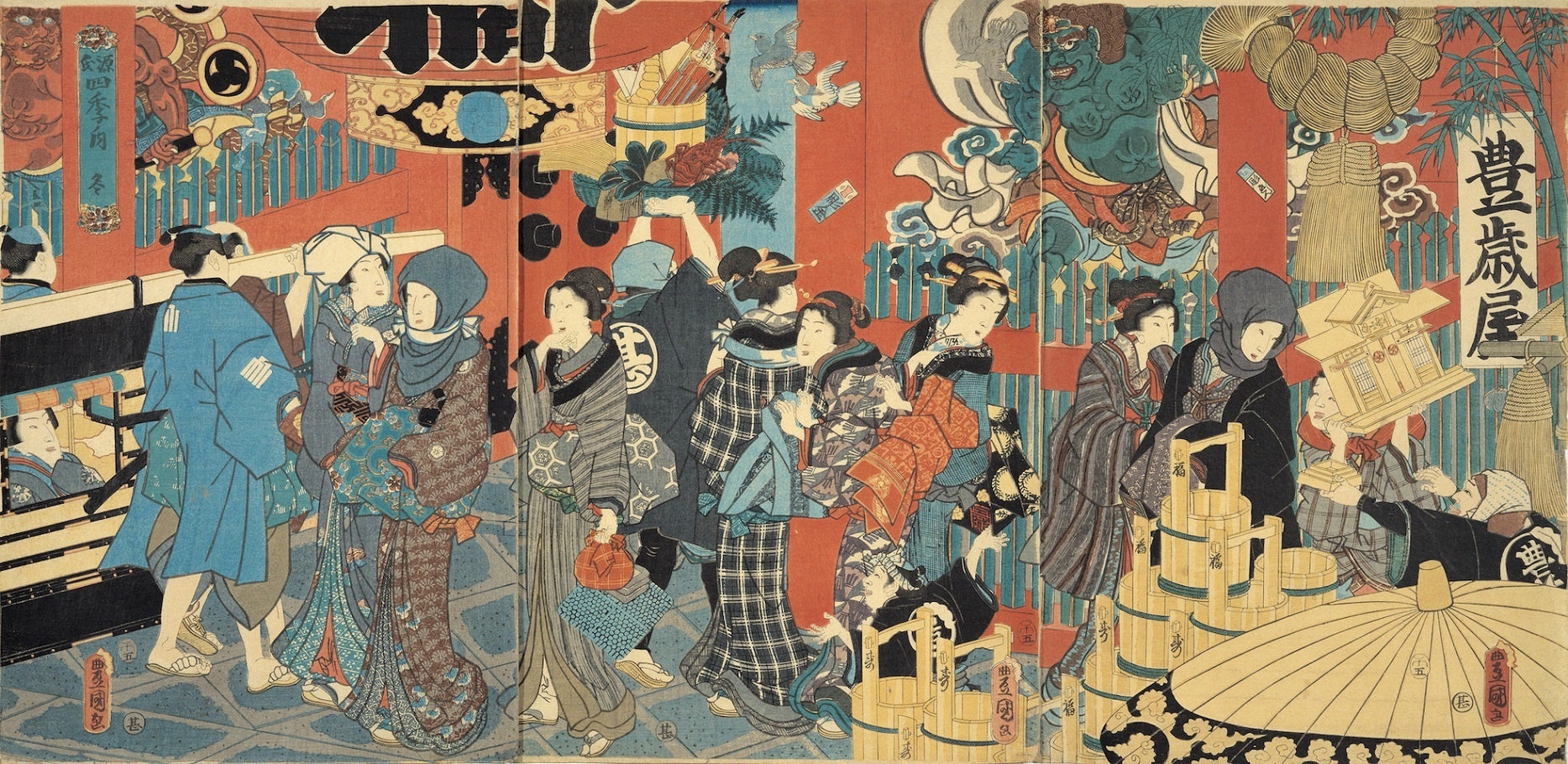 歌川豊国（三代） 《源氏四季ノ内 冬》 安政5年(1858)5月　 東京都江戸東京博物館蔵