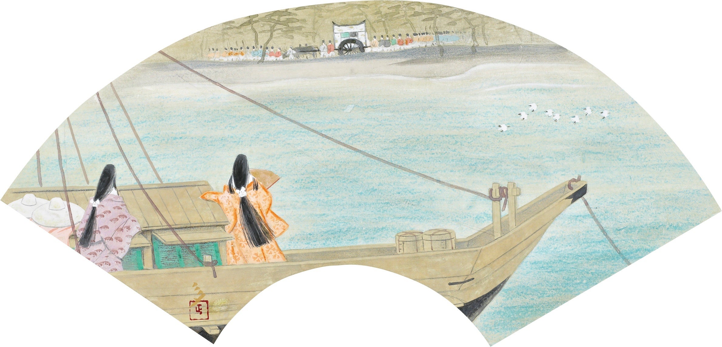 守屋多々志 《澪標「住吉詣」》 1991年 個人蔵