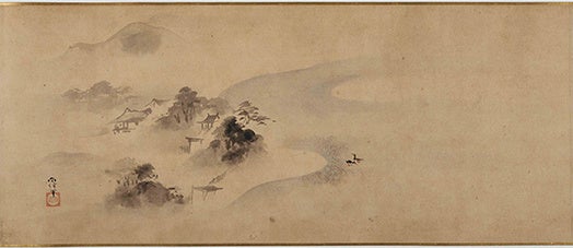 狩野尚信 「武州州学十二景図巻」(部分) 慶安元年（1648）　東京都江戸東京博物館蔵