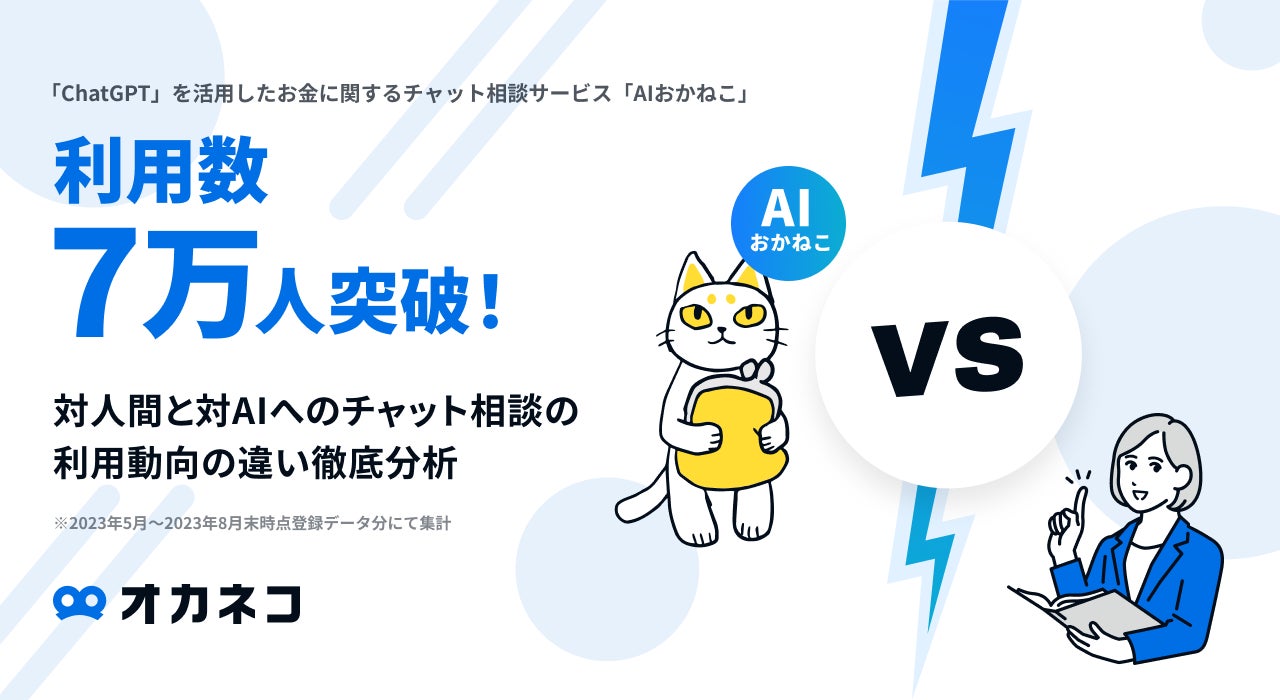 ChatGPT」を活用したお金に関するチャット相談サービス「AIおかねこ ChatGPT」を活用したお金に関するチャット相談サービス「AIおかねこ