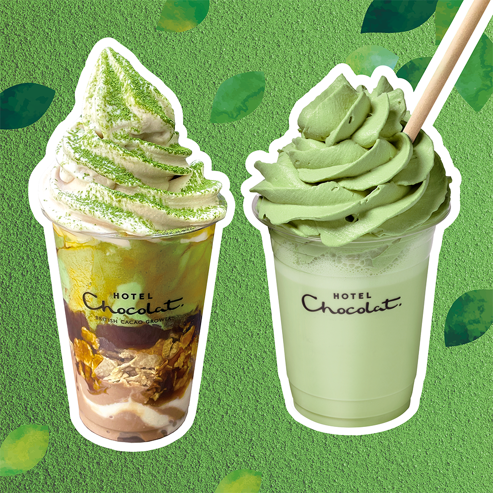 シーズン限定　左：抹茶ッチャサンデー￥900　抹茶ッチャチョック￥650（税込）