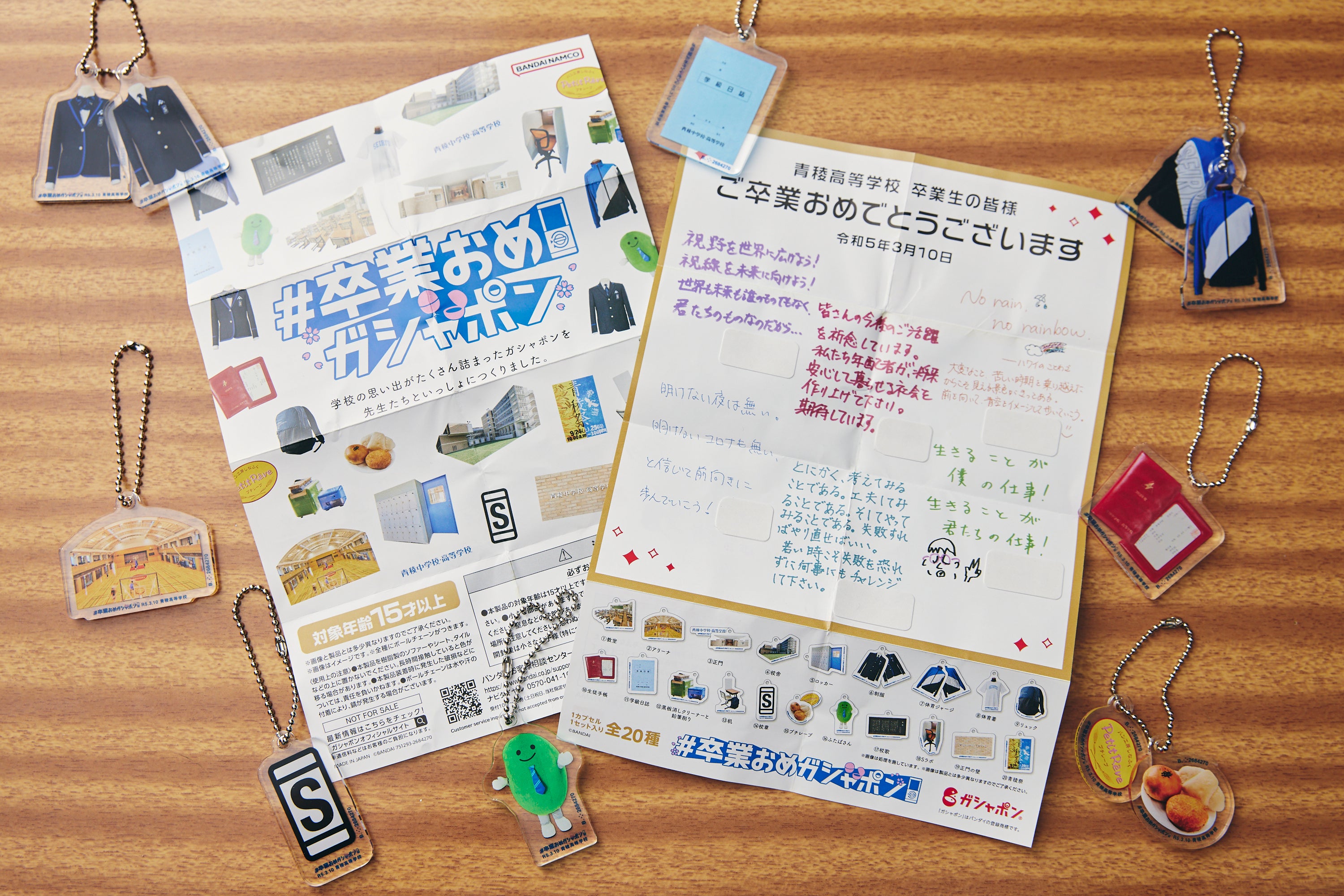 青稜高等学校「#卒業おめガシャポン」オリジナルミニブック（説明書） 