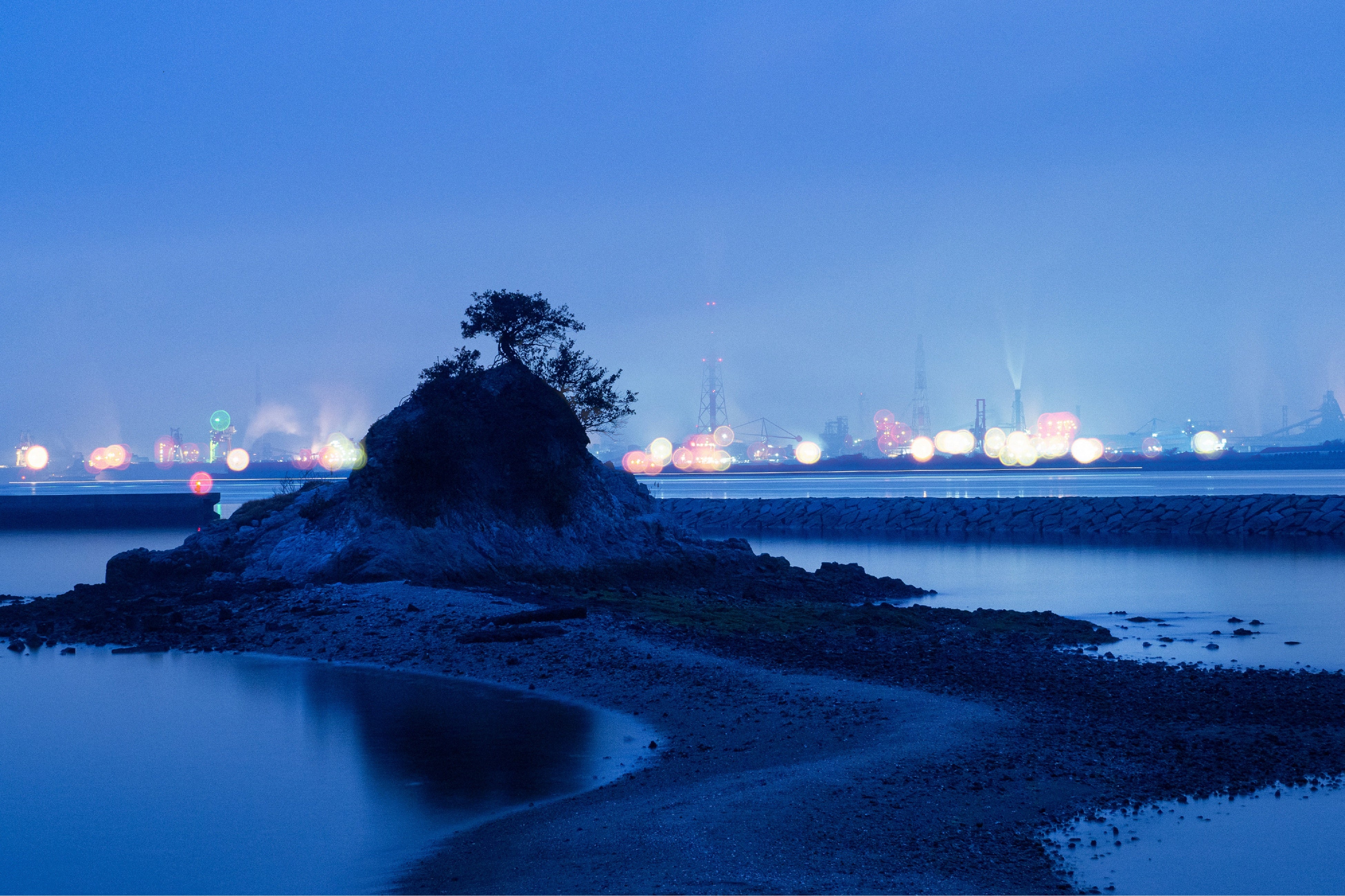 「しぜんと夜景」優秀賞作品　神島（笠岡市）