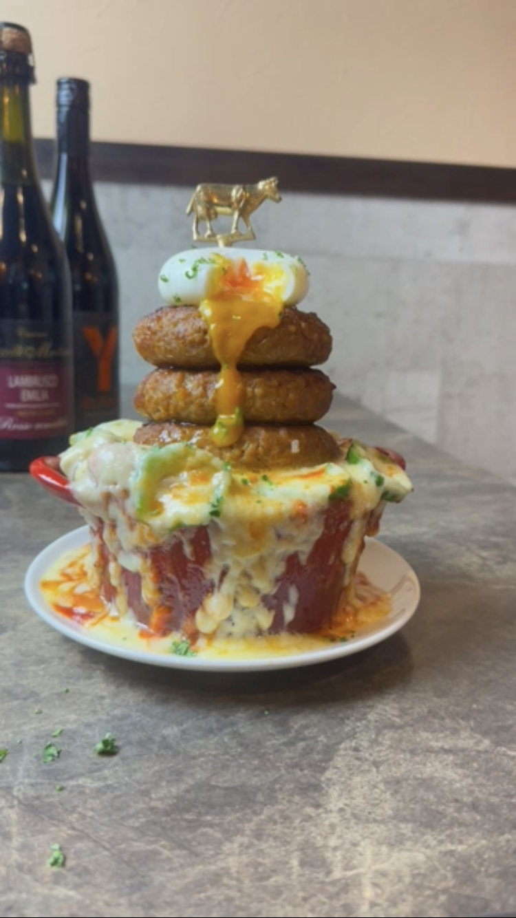 ハンバーグボルケーノパスタ