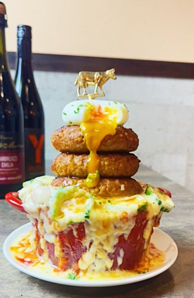 ハンバーグボルケーノパスタ