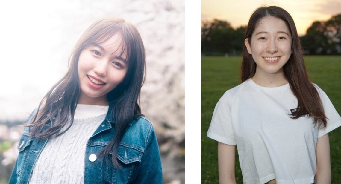 (左)「I_for ME」代表の江連千佳さん (右)「まめでんき」代表の小野日菜子さん