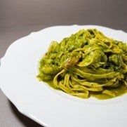 海老とバジルのジェノヴァ風