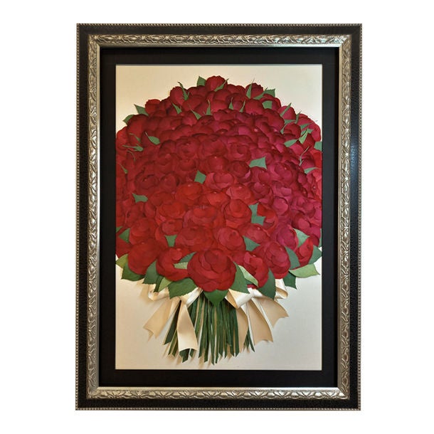 押し花で額に入れてインテリアにする