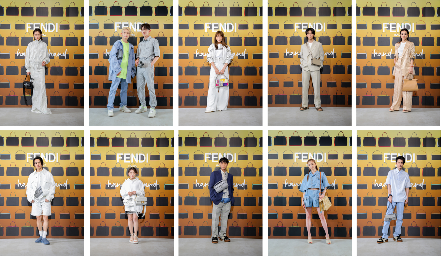 上段：左から桐谷美玲、木村柾哉、田島将吾、川口春奈、高橋文哉、長谷川京子 下段：左から今市隆二、矢吹奈子、磯村勇斗、せいら、渡邊圭祐