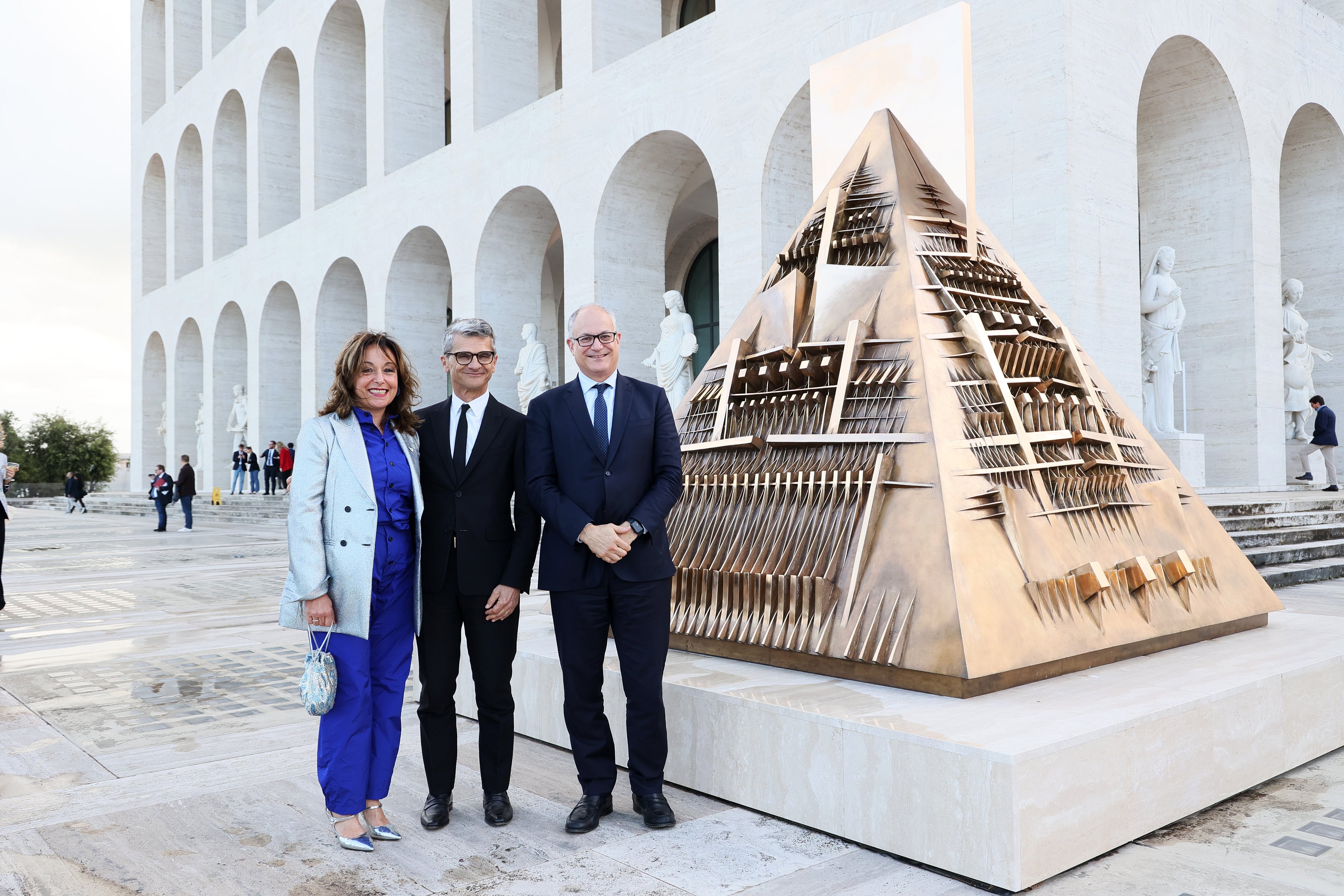 Carlotta Montebello, Serge Brunschwig and Mayor of Rome Roberto Gualtieri