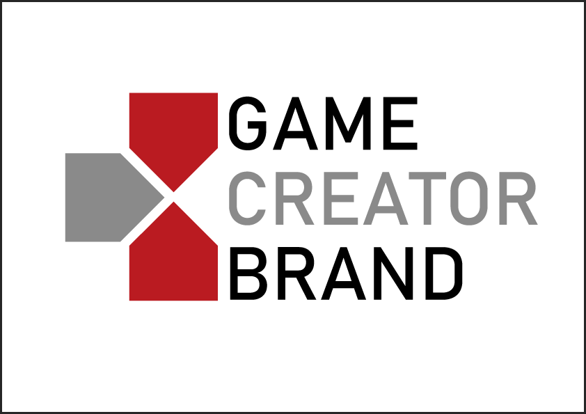 ※実際はネームタグの写真※ゲームクリエイターブランドのネームタグ。プロジェクトを進める株式会社ミリアッシュのロゴと、ゲームらしさを合わせたデザイン。